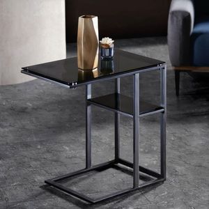 Suministros de fábrica Fácil de montar Piedra de mármol doblado MDF Madera Mesa auxiliar redonda Nido lateral Juego de 2 mesas de centro anidadas - Product Image 6