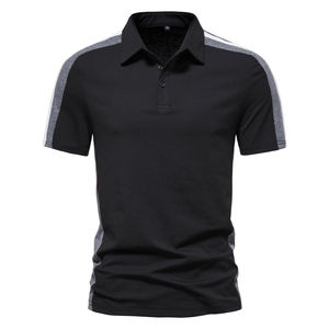 Meilleures ventes T-shirts pour hommes Vêtements d'été personnalisés Vêtements de golf pour hommes Chemises polos épissés à couleurs bloquées - Product Image 5