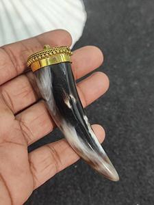 Collier pendentif en corne de buffle, bijoux tribaux naturels et durables pour femmes, haute qualité - Product Image 6