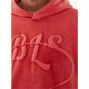 เสื้อฮู้ดพิมพ์ลายพัฟฟ์สำหรับผู้ชาย ออกแบบลายพิมพ์พัฟฟ์เองได้ เสื้อฮู้ดพิมพ์ลายพัฟฟ์ผ้าฝ้ายฟลีซสำหรับผู้ชาย พร้อม MOQ ต่ำ - Product Image 2