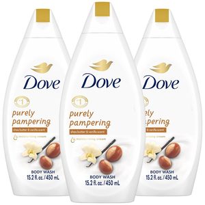Paquete de 3 Jabones Líquidos Dove – Purely Pampering, Manteca de Karité y Vainilla Cálida para una Piel Más Suave y Tersa, 15.2 Oz Cada Uno - Product Image 4