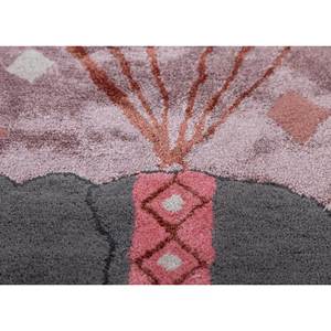 Alfombra de Lana y Viscosa Hecha a Mano en Rosa Confeti y Morado para Decoración de Bebés y Niños-Tra-14876 - Product Image 3