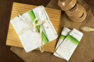 Set of 4 Stylish Herring Bone Woven 100% Cotton Kitchen <b>Towels</b> Quick-Dry and Functional - Product Image 3