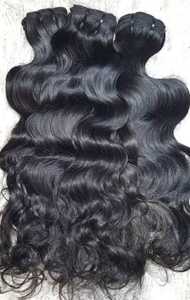 Mèches de cheveux indiens bruts ondulés non traités Remy, qualité supérieure, couleur naturelle, double trame, doux, 100% cheveux de donneur, permables - Product Image 6