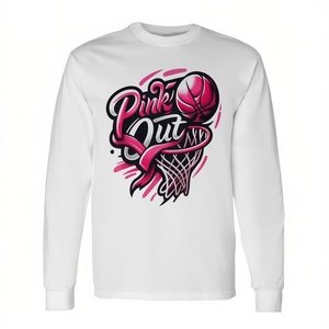 Maglietta a Maniche Lunghe Rosa per la Consapevolezza sul Cancro al Seno, Stile Giocatore di Basket, per Coppie - Prodotto Promozionale - Product Image 2