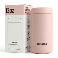 Mug à café isotherme en acier inoxydable à double paroi avec logo personnalisé, mug de voyage pour le bureau, le camping