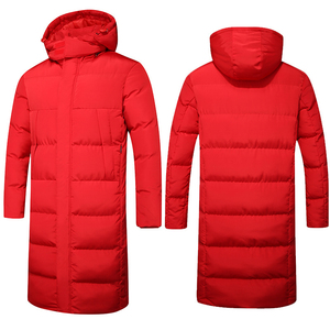 Haute qualité hommes vestes veste pour hommes Long hiver chaud bouffant manteau coupe-vent Logo personnalisé épais à capuche vêtements d'extérieur Streetwear - Product Image 5