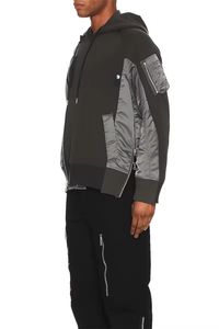 Sweat à capuche d'hiver en éponge en tissu polaire au design unique avec fermeture à boutons pour hommes - Product Image 2