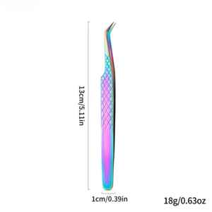 คีมคีบเพชรเคลือบสีแบบกำหนดเองปลายหยักป้องกันไฟฟ้าสถิตย์ปลายขนตา10มม. แหนบติดโลโก้ตามต้องการ - Product Image 5