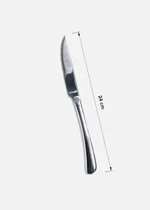 Juego de cubiertos de plata pulida llamativa, cubiertos de acero inoxidable de Metal hechos a mano únicos, vajilla elegante con pulido de espejo - Product Image 4