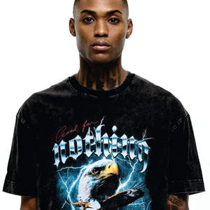 T-shirt surdimensionné pour hommes de haute qualité-Blanc, Épaule tombante, Uni, Impression personnalisée - Product Image 2