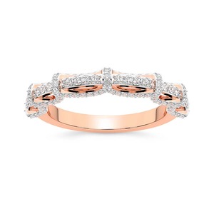 Bague en diamant ultra dense, diamant de laboratoire 0,50 ct Tw, or massif 14 carats, couleur FG, clarté VS, 119 diamants, éclat mural - Product Image 2