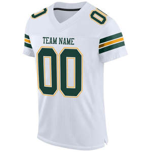 Custom Your Team Brand Cheap Sublimation <b>White</b> Stitched Blank Nameless Jersey Latest Designs for Men American <b>Football</b> Uniform - Product Image 3