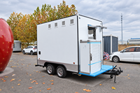 Chariot de vente de crème glacée - Cuisine mobile en acier inoxydable - Bar de concession
