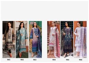 คอลเลกชั่นผ้าฝ้ายแท้พิมพ์ดิจิตอลพื้นสนามหญ้ามีคอลเลกชันผ้าฝ้าย dupatta ปากีสถาน - Product Image 2