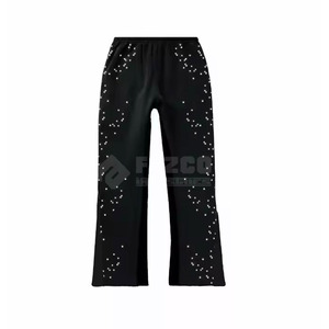 Custom Color Logo Men's Winter Streetwear <b>Tracksuit</b> 100% Cotton Fleece Elastic Waist Side Pockets Breathable Quick Dry Solid - Product Image 4