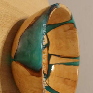 ชามเสิร์ฟสลัดทรงกลมเคลือบเงาไม้มะม่วงและเรซินอีพ็อกซี่สำหรับงานแต่งงานส่งตรงจาก Falak - Product Image 2