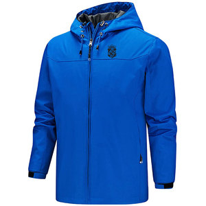 แจ็คเก็ตกันลมสำหรับผู้ชายรุ่นใหม่ล่าสุด บริการ OEM เป็นมิตรกับสิ่งแวดล้อม ปรับขนาดได้ ระบายอากาศได้ดี ดีไซน์มีฮู้ด - Product Image 4