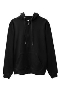 Sudaderas con capucha y cremallera de cara completa con logotipo bordado personalizado de peso pesado para hombre diseño 100% algodón Streetwear Pullover - Product Image 3