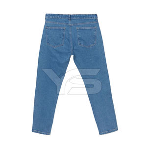 กางเกงยีนส์แฟชั่นผู้ชายคุณภาพสูงผ้าเดนิมซักแบบเรียบง่ายเอวกลางสำหรับทุกฤดูกาล - Product Image 2