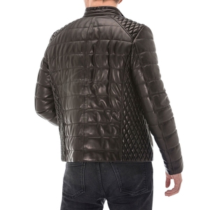 เสื้อแจ็คเก็ตหนังแท้คุณภาพสูงสำหรับผู้ชายลดราคา |   เสื้อคลุมกันหนาวทรงเข้ารูปพร้อมผ้าแคนวาส |   สะดวกสบาย กันน้ำ และเป็นมิตรกับสิ่งแวดล้อม - Product Image 2