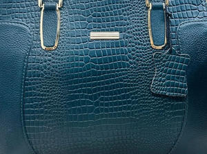 Croco imprimé bleu sarcelle Ladies Sacs en cuir, Style: Moderne - Product Image 5