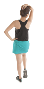 Jupe droite en coton biologique magnifiquement conçue, sur short, décontractée pour adultes, unie, mini, écologique - Product Image 3