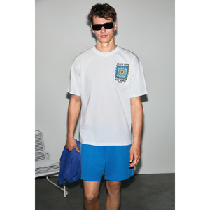 GRIMELANGE FUENTES เสื้อยืดคอกลมพิมพ์ลายผ้าฝ้ายออร์แกนิก 100% สำหรับผู้ชาย - Product Image 5