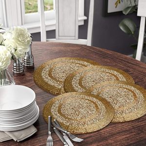 Latest Design Solid Color Glass <b>Beads</b> <b>Placemat</b> for Wedding Birthday Parties Decoration a Compliment to Your Dinner Table Decor - Product Image 5