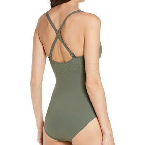 Maillot de bain pour femmes sur mesure Maillot de bain de couleur unie à vente directe en usine taille adulte - Product Image 6