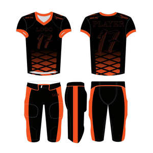 Maillots de football américain personnalisés en gros avec logo imprimé, style streetwear court, respirant, en maille antibactérienne, séchage rapide - Product Image 4