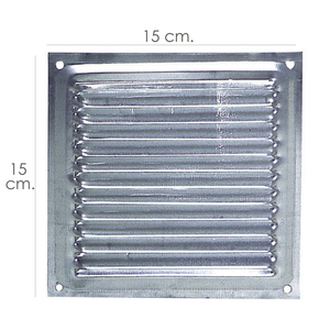 Griglia di ventilazione, a vite, 15x15 cm. Alluminio - Product Image 1