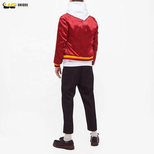 Chaqueta de satén para hombre, prenda de vestir al aire libre de alta calidad con estampado de logotipo personalizado, Material de poliéster 2023, nuevo diseño - Product Image 3