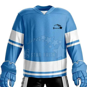 Uniforme de hockey sur glace ensembles personnalisables maillot et pantalon Durable tissu à séchage rapide respirant léger Kit d'entraînement en gros - Product Image 4