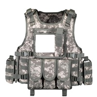 Gilet de sécurité personnalisé en polyester doré unisexe, uniforme de garde, gilet pare-balles, camouflage numérique, défense personnelle