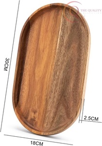 Plateau de service en bois jetable de haute qualité, durable et non toxique, pour la cuisine, la salle à manger, les services à thé, les tasses à café et la présentation décorative - Product Image 2