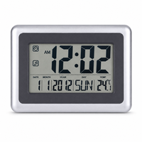 LCD Digitaler Wecker mit Großem Display, Tisch- und Wanduhr mit Temperaturanzeige, Kalender, Tag und Datum, 12/24-Stunden-Anzeige für Zuhause und Büro