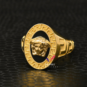 Vidhi Jewellery 18K Customizable Classic Style Ring <b>Face</b> Moisanite Inlay Stones Engagement Wedding Anniversary IGI Certified - Product Image 4