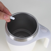 Tasse à lait électrique rotative magnétique personnalisée Emerit 2026 avec logo, 400 ml, tasse auto-mélangeuse, tasse à café intelligente automatique avec poignée