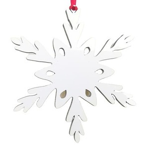 Copo de nieve Colgando Adornos para árboles de Navidad Vidrio Metal Color dorado Navidad Nieve Colgando Decoración - Product Image 5