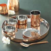 Ensemble de plats/assiettes en cuivre de qualité supérieure pour la maison, les mariages et la salle à manger, décoratif, fabriqué en Inde