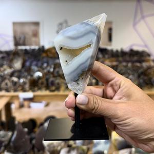 Géodes d'agate facettées sur support - Product Image 3