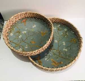 Plateau de service en bois d'acacia naturel écologique au design moderne, style américain, pour la maison, la cuisine, le bureau, la vaisselle, le rangement des bijoux et des aliments - Product Image 2