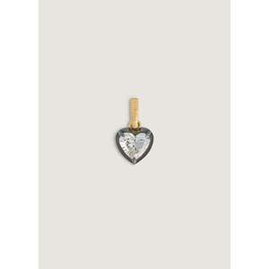 Colgante y Amuleto de Corazón con Diamantes en Rodio Negro Clara - Product Image 1