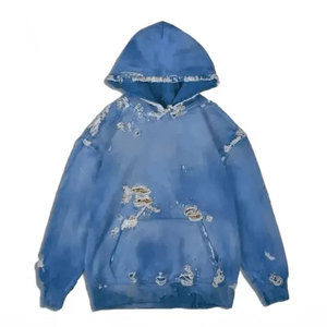 Sudadera con capucha negra con estampado de hombros caídos Sudadera con capucha bordada para hombre Sudadera con capucha vintage con lavado ácido y logotipo personalizado - Product Image 6
