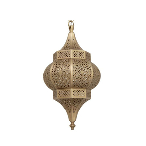Handmade <b>Moroccan</b> Gold Ceiling Hanging Lamp Lantern Creative Metal Pendant Light Fixture For Home <b>Decor</b> And Hotel Supply - Product Image 4