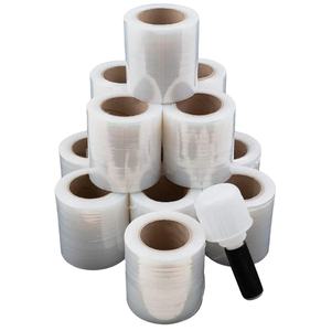 Film étirable transparent en PE moulé en gros, film d'emballage pour palettes, film rétractable en rouleau avec distributeur à poignée en plastique, direct usine - Product Image 4