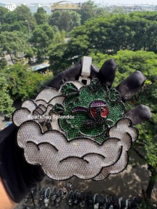 ราคาโรงงานจี้การ์ตูน Moissanite จี้เงินชุบทอง925ตามสั่งจี้อัญมณีชั้นดีและเสน่ห์ - Product Image 6