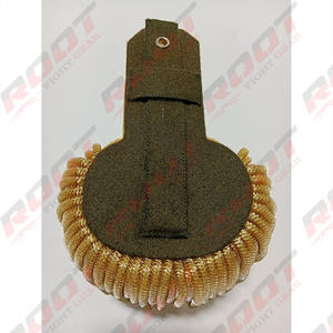 Épaulettes de luxe brodées de premier rang, épaulettes de cérémonie, uniforme de théâtre, style fil de bullion, frange dorée - Product Image 2