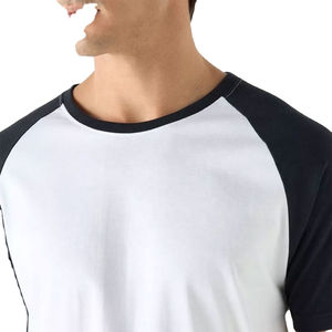 High Quality <b>Mens</b> Black & White Twin <b>Set</b> Custom <b>Short</b> Raglan Sleeve <b>T</b>-<b>Shirt</b> <b>and</b> <b>Shorts</b> Co-ord <b>Set</b> for Summer Gym or Casual Wear - Product Image 6